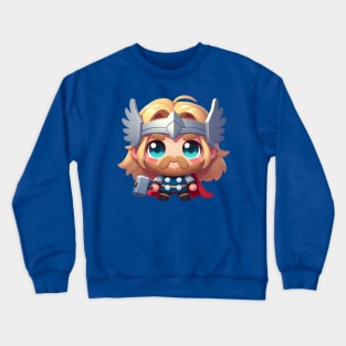 Cute Thor from scandinavian mythology Crewneck Sweatshirt